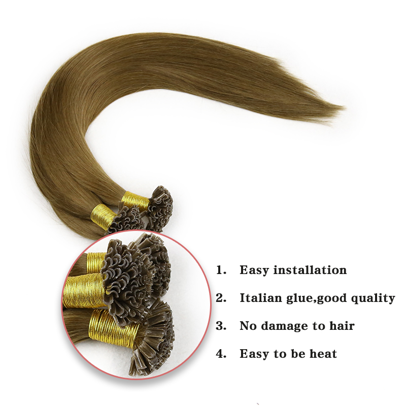 Wholesale 100% Remy virgin The Best U Tip Hair Extensions NO Shedding U Tip Human Hair Extensions